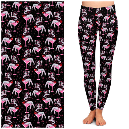 "Cocktail Crush" Leggings by Miss Fluff x Lipstick & Chrome