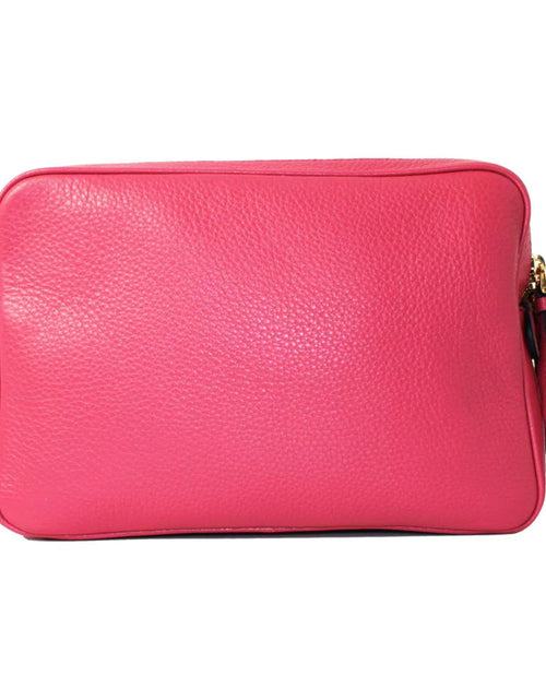 Load image into Gallery viewer, New  Argilla Grey Vitello Phenix Leather Double Zip Crossbody Bag 1BH079
