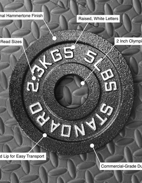 Load image into Gallery viewer, Steel Olympic Plates 175Lb Set - Olympic Standard Premium Coated 2.5Lb, 5Lb, 10Lb, 25Lb, 45Lb Pairs for Weight Lifting Powerlifting
