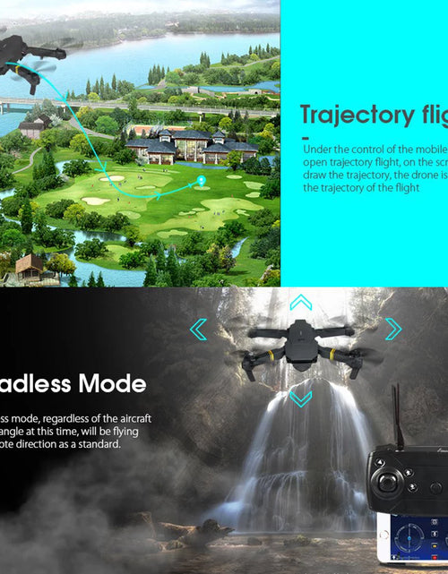 Load image into Gallery viewer, Drone with Camera 4K, Drones for Adults, Wifi FPV RC Quadcopter with Multiple Flight Modes, 3D Flip Foldable Mini Drones Toys Gifts for Kids Beginners, Headless Mode, One Key Start Mode
