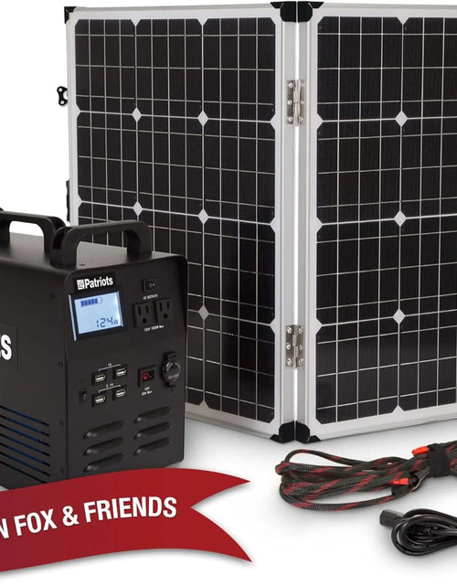 Load image into Gallery viewer, Patriot Power Generator - Fume-Free, Silent &amp; Safe Lithium-Iron-Phosphate Battery - 100-Watt Solar Panel Included- Reliable Power Source during an Outage - Quiet and Portable - 2,500 + Lifecycles

