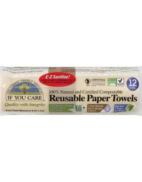 Load image into Gallery viewer, IUC REUSBL PPR TOWEL NAT ( 8 X 12 CT   )
