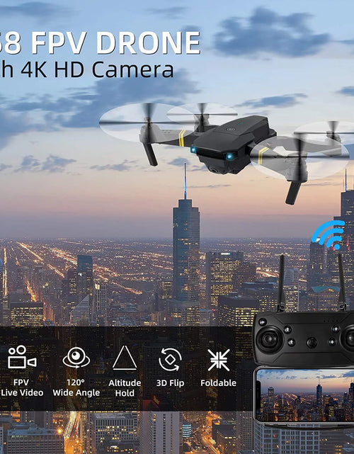 Load image into Gallery viewer, Drone with Camera 4K, Drones for Adults, Wifi FPV RC Quadcopter with Multiple Flight Modes, 3D Flip Foldable Mini Drones Toys Gifts for Kids Beginners, Headless Mode, One Key Start Mode
