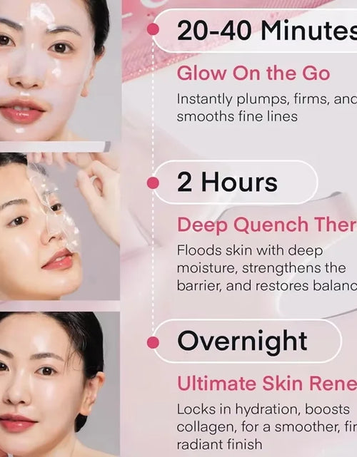 Load image into Gallery viewer, Overnight Collagen Mask Salmon DNA PDRN Face Mask for Glass Glow Skin Elasticity Hydrating Firming Smooth Korean Skincare
