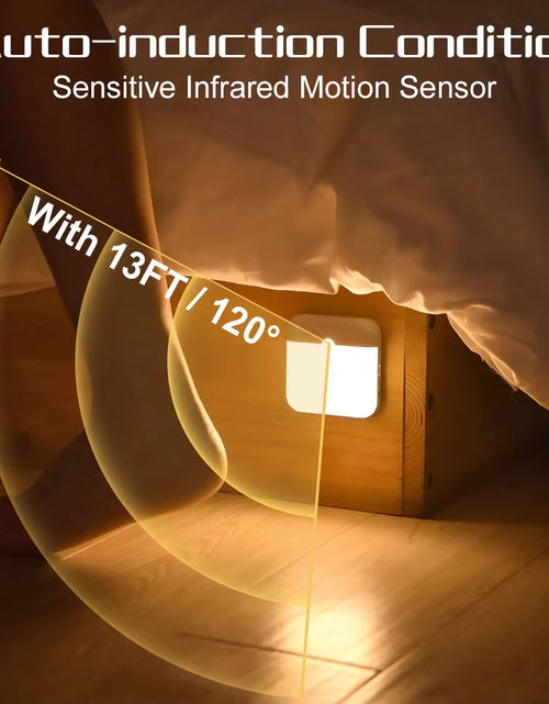Load image into Gallery viewer, LED Motion Sensor Light Wireless LED Night Light Type C Rechargeable Night Light Cabinet Wardrobe Lamp Staircase for Kitchen LED
