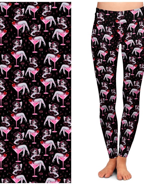 Load image into Gallery viewer, &quot;Cocktail Crush&quot; Leggings by Miss Fluff x Lipstick &amp; Chrome

