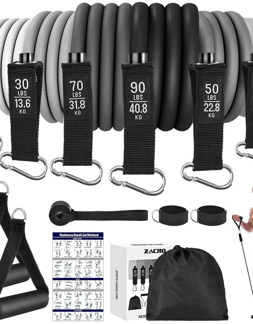 Load image into Gallery viewer, Resistance Bands Set, 270 Lbs Heavy Exercise Resistance Bands with Handles Door Anchor for Muscle Training Stretching Workout Bands for Home Gym
