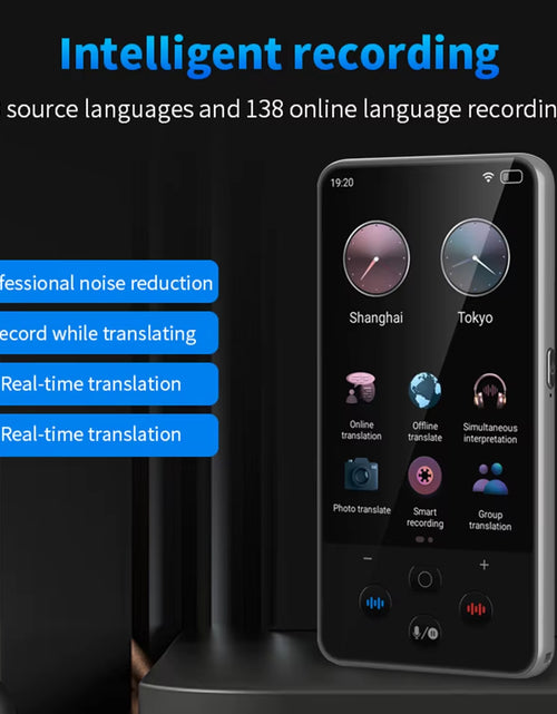 Load image into Gallery viewer, Portable Language Translator Device 138 Languages Voice Translating Offline Translation Simultaneous Text/Photo Translate
