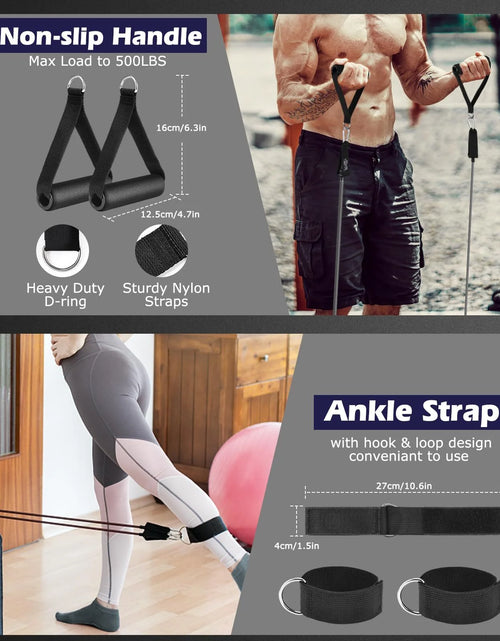 Load image into Gallery viewer, Resistance Bands Set, 270 Lbs Heavy Exercise Resistance Bands with Handles Door Anchor for Muscle Training Stretching Workout Bands for Home Gym
