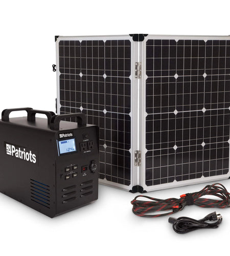 Patriot Power Generator - Fume-Free, Silent & Safe Lithium-Iron-Phosphate Battery - 100-Watt Solar Panel Included- Reliable Power Source during an Outage - Quiet and Portable - 2,500 + Lifecycles