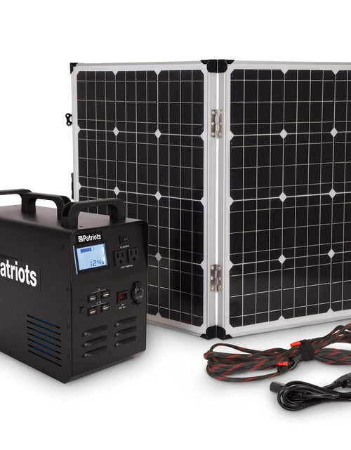 Load image into Gallery viewer, Patriot Power Generator - Fume-Free, Silent &amp; Safe Lithium-Iron-Phosphate Battery - 100-Watt Solar Panel Included- Reliable Power Source during an Outage - Quiet and Portable - 2,500 + Lifecycles
