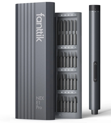 E1 Pro 3.7V (Not Led) Cordless Electric Screwdriver Kit, 3 N.M Torque with 24 Magnetic Bits, Quick-Charge Battery & Magnetic Holder - Ideal for Electronics Repair (Phones, Laptops, Watches)