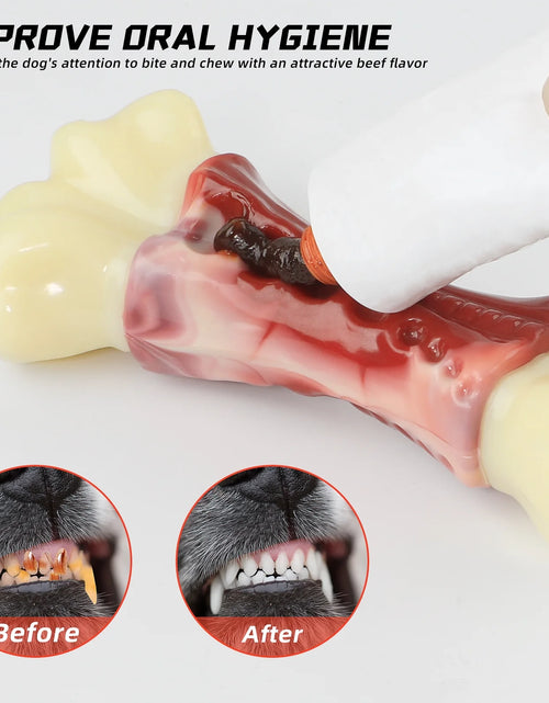 Load image into Gallery viewer, Large Dog Toys for Aggressive Chewers, Dog Toys for Large Dogs, Tough Dog Bone Chew Toys for Medium/ Large Dogs, Toothbrush Dog Toys for Aggressive Chewers Large Breed
