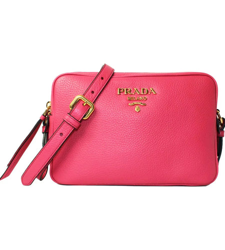 New  Argilla Grey Vitello Phenix Leather Double Zip Crossbody Bag 1BH079