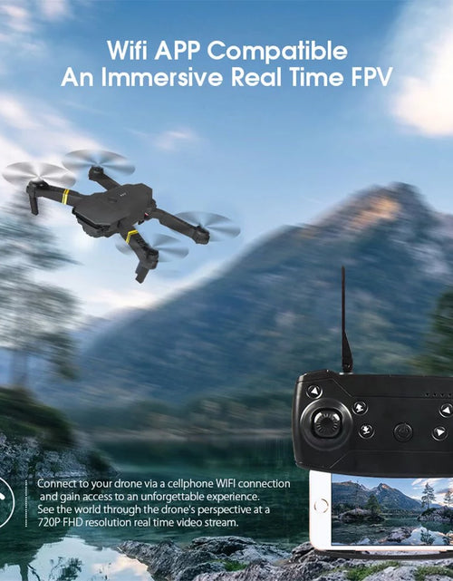 Load image into Gallery viewer, Drone with Camera 4K, Drones for Adults, Wifi FPV RC Quadcopter with Multiple Flight Modes, 3D Flip Foldable Mini Drones Toys Gifts for Kids Beginners, Headless Mode, One Key Start Mode
