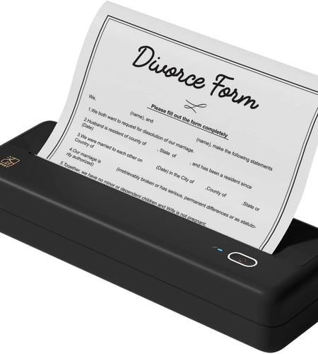 HPRT MT810 Portable Printer, A4 Wireless Bluetooth Travel Printer, Thermal Printer Support 8" & 4" Thermal Roll Paper Suitable for Home Vehincles Office Business