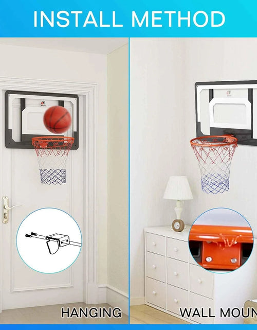 Load image into Gallery viewer, Wall Mount Large Basketball Hoop with Door Hooks, 32&quot; X 23&quot; Backboard, Ball and Rim, Outdoor Lndoor Basketball Hoops Games Set for Youth Adults Kids Gifts
