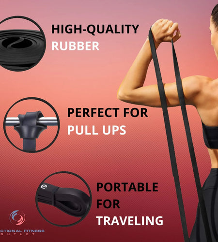 Pull up Assistance and Resistance Bands, Set of 3 Exercise Bands