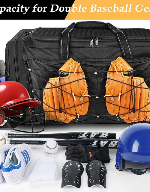 Load image into Gallery viewer, Baseball Softball Bag Extra Large Catchers Gear Duffle Bag Vented Shoes

