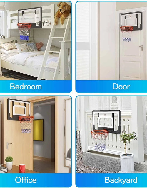 Load image into Gallery viewer, Wall Mount Large Basketball Hoop with Door Hooks, 32&quot; X 23&quot; Backboard, Ball and Rim, Outdoor Lndoor Basketball Hoops Games Set for Youth Adults Kids Gifts

