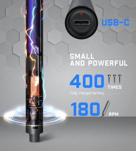 E1 Pro 3.7V (Not Led) Cordless Electric Screwdriver Kit, 3 N.M Torque with 24 Magnetic Bits, Quick-Charge Battery & Magnetic Holder - Ideal for Electronics Repair (Phones, Laptops, Watches)