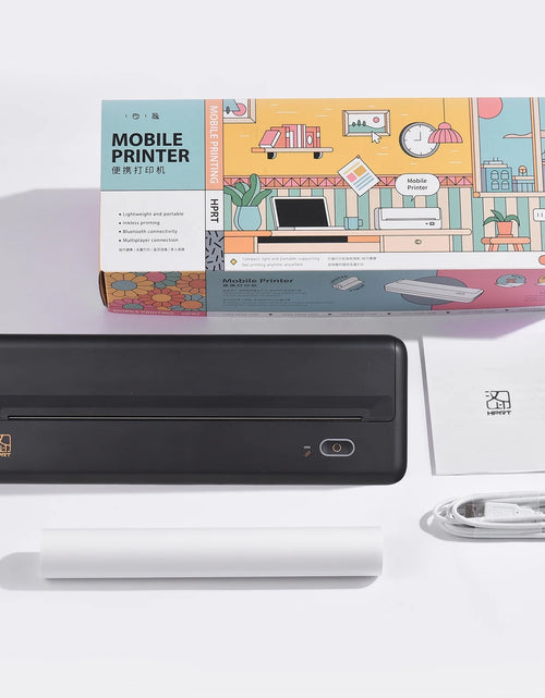 Load image into Gallery viewer, HPRT MT810 Portable Printer, A4 Wireless Bluetooth Travel Printer, Thermal Printer Support 8&quot; &amp; 4&quot; Thermal Roll Paper Suitable for Home Vehincles Office Business
